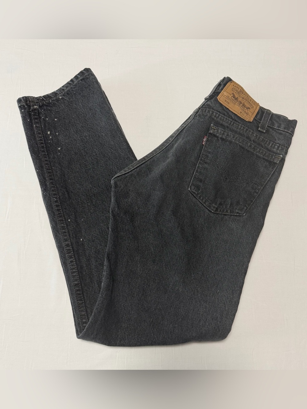 Vintage Levi’s 505 Regular Fit Straight Leg Black Jeans 29x30
